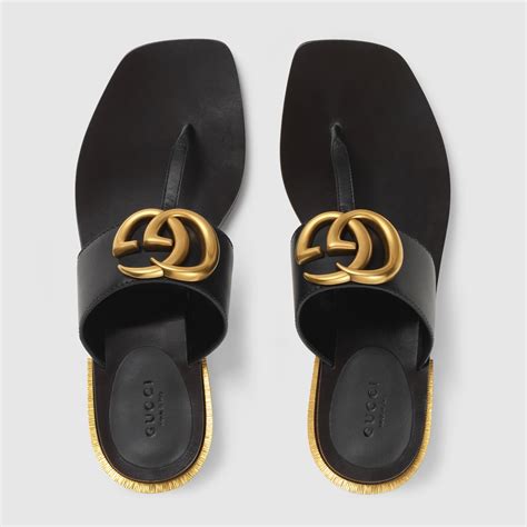 gucci black thong|Gucci thong slides women.